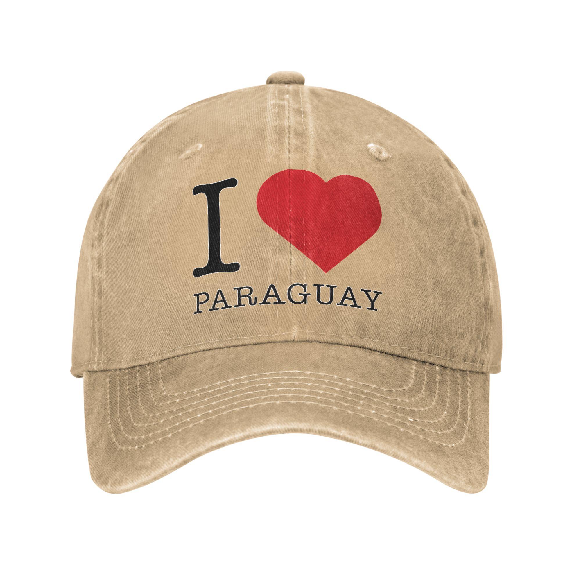Paraguay Flag Printed Cap For Unisex Cotton Trucker Hat Causal Wear Baseball Cap Adjustable Adjustable