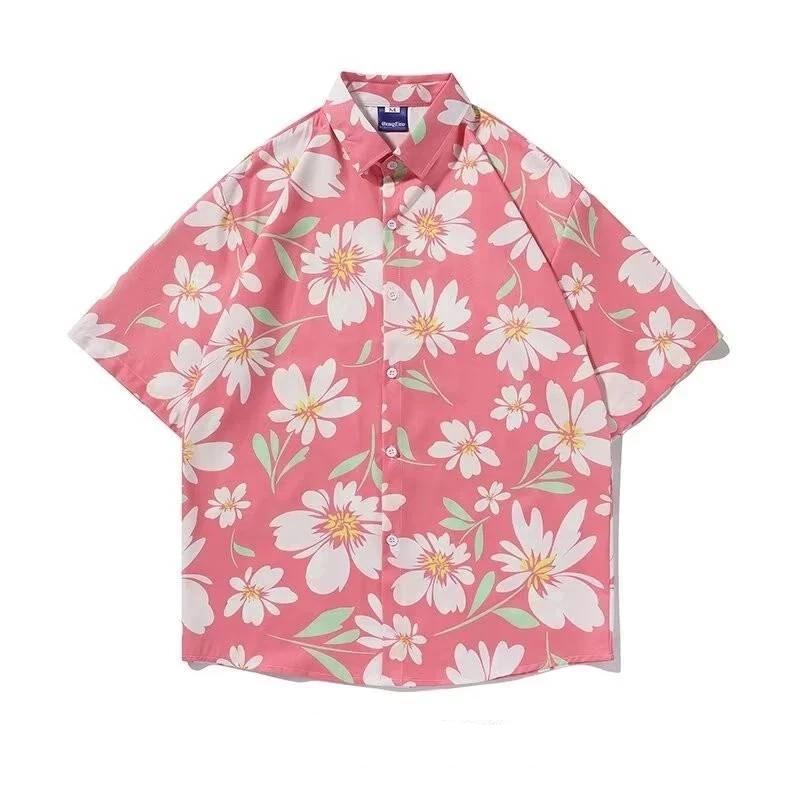 Summer seaside vacation shirt, men s all-match shirt L