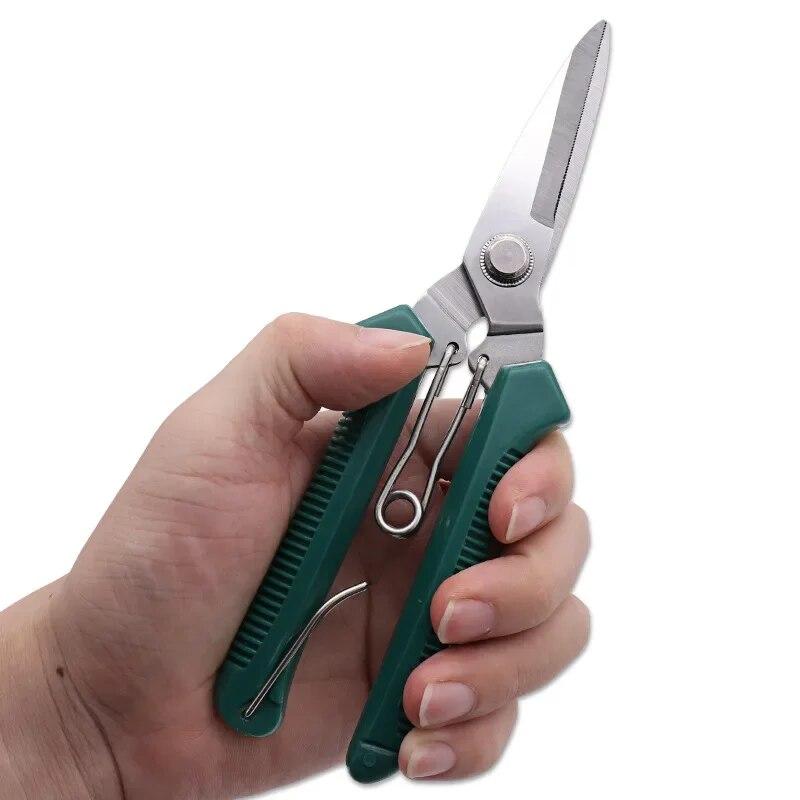 190mm Straight Head Pruning Shears Non-slip Handle Stainless Steel Outils Manuels Household Bonsai Garden Scissors Pruing Shear