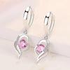 Zinc Alloy 925 Pendant Earrings You Are in My Heart Birthstone Jewelry for Women Birthday Anniversary Gift Fine Ladies