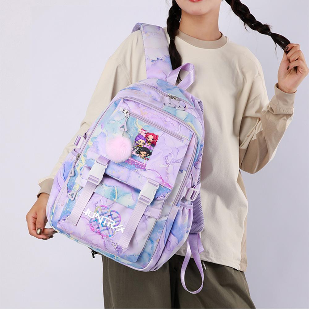 Rucsac Imprimat cu Demon Hunters K-Pop Desen Animale Școlar pentru Adolescent Student Fată Băiat Geantă pentru Cărți Capacitate Mare Impermeabilă Geantă de Călătorie Mochila
