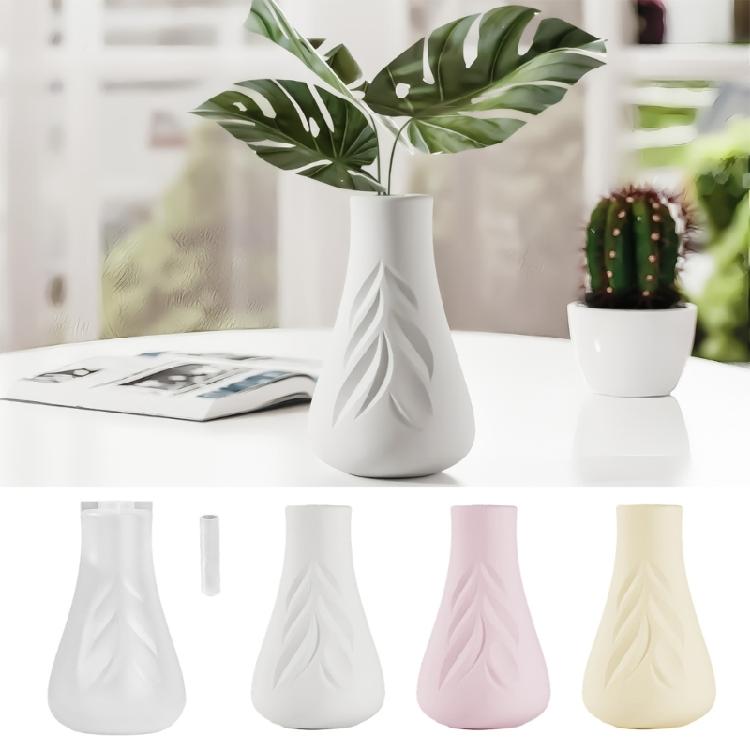 Multifunctional Leaf Design Vase Ornament Silicone Mold For Crafting Custom Vases Using Resin Or Concrete Materials