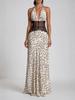 2026 European & American Style Polka Dot Women's Long Dress - Fashionable, Sexy, Backless, Waist-Cinching