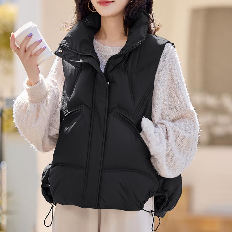 Moda Inverno Caldo Gilet Corto Donna Capispalla Elegante Spesso Senza Maniche Piumino Giubbotti da Donna