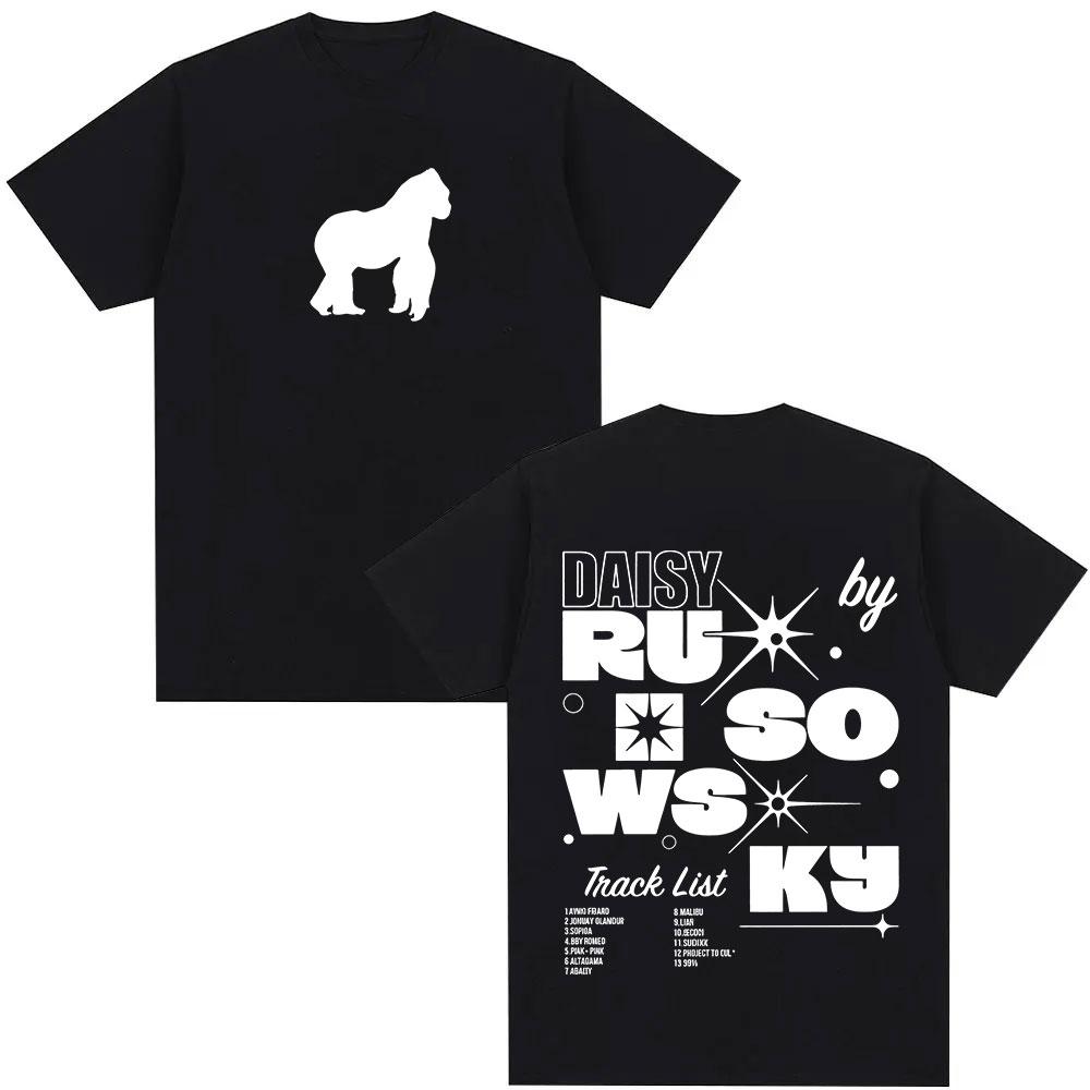 Rapper Rusowsky Madrid Daisy Tour 2025 Album Tshirt Unisex Hiphop Fashion Pop Music Summer Print 100 Pure Cotton Tshirt