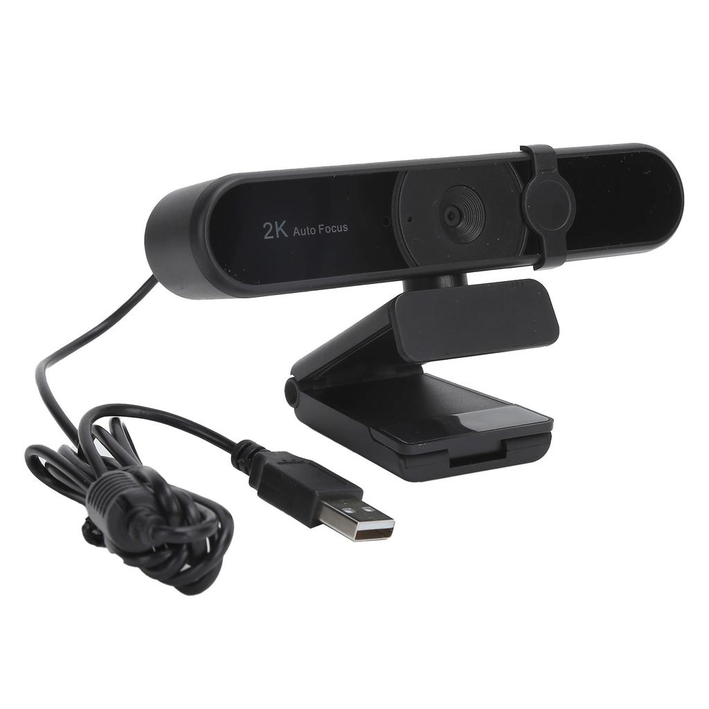 C55A 2K HD Camera with Lens Cover BuiltIn Microphone USB Computer Webcam for Video Recording