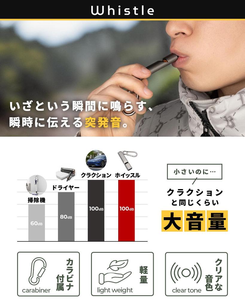 Bell x Sound Design to Prevent Bears from Getting Used to with Silencer Carabiner for and Outdoor Bear Repellent Bell Whistle Bear WhistleDual It,