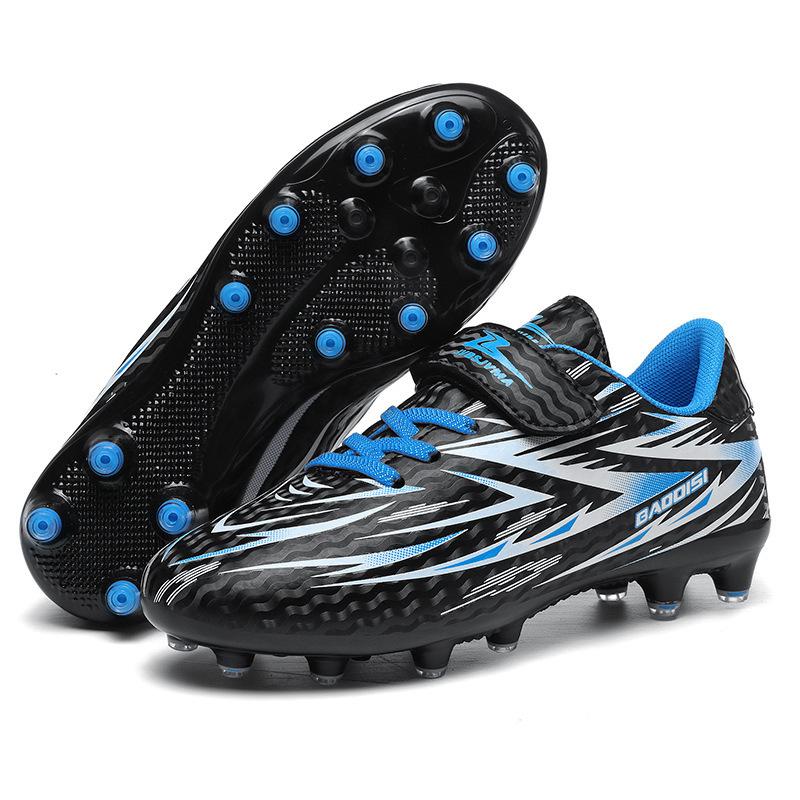 2025 summer new youth low-top Velcro football shoes big children's game long nails broken nails training football shoes
