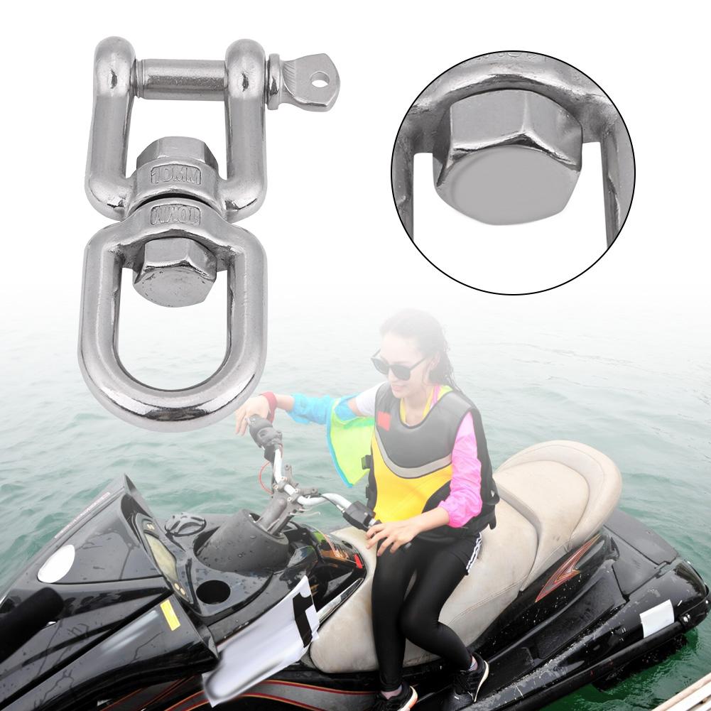 Heavy Duty 304 Stainless Steel Swivel Ring Snap Rolling Shackle Device