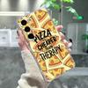 delicious cartoon pizza Phone Case For Samsung Galaxy A91,80,73,72 ,71,53,52,32 ,31,22,21s,20,Transparent Case