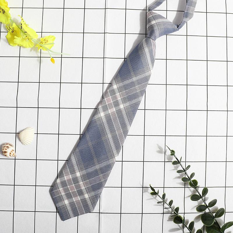 Jk Small Tie Female College Style Lazy Japanese Plaid Uniform Shirt Tie Student Ins Men'S And Women'S Short Styles Free Of Charge