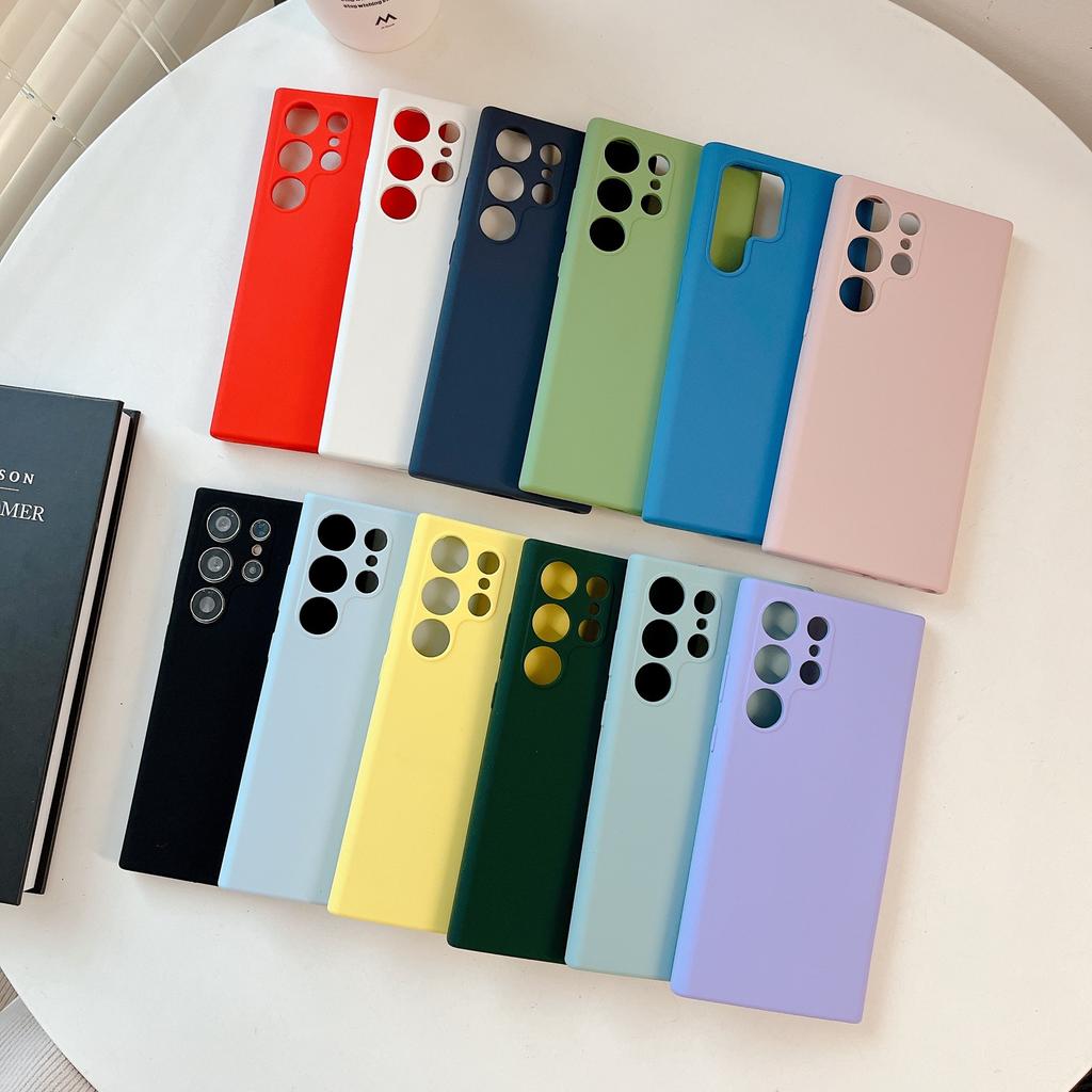 Liquid Silicone Samsung S11Ultra Mobile Phone Case Solid Color Skin-friendly S11ultra Simple Anti-drop Protective Case
