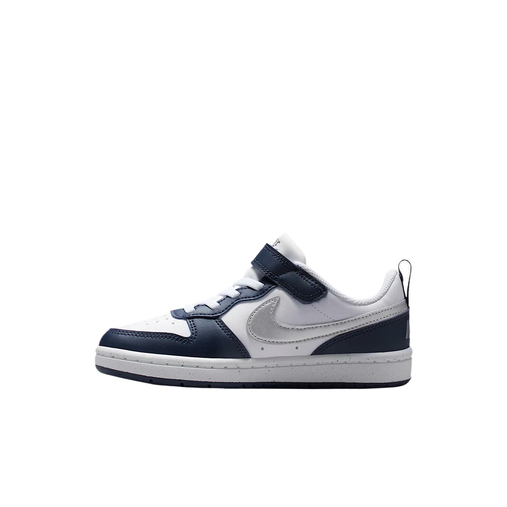

Nike Court Borough Low Recraft PS Белые Металлик Серебристый Детские Кроссовки DV5457-135 28