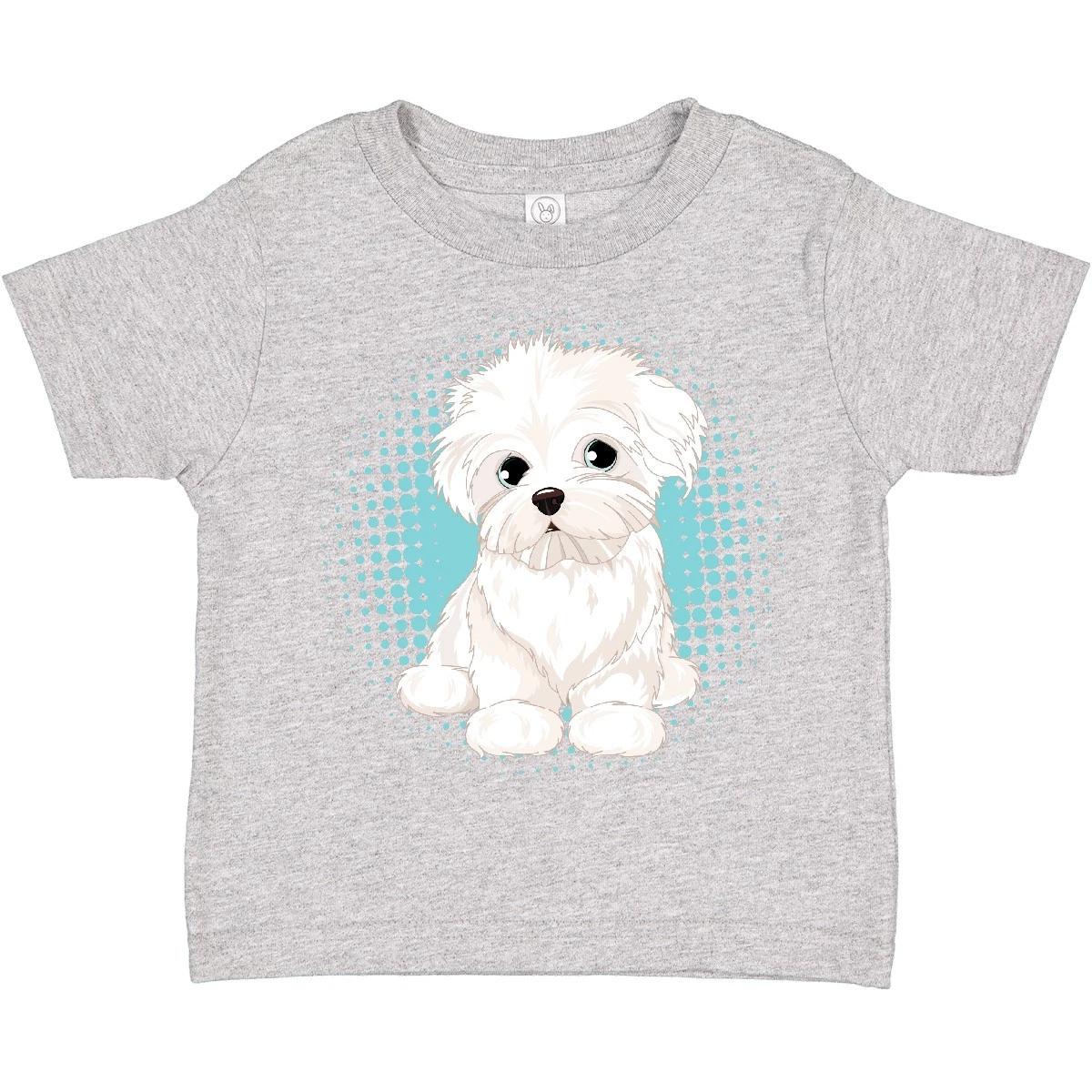 Inktastic Maltese Puppy Dog Toddler T-Shirt Pets Child Preschooler Kid Clothing 110