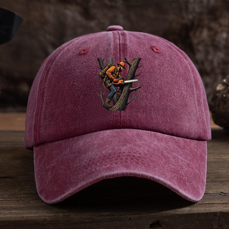 Fun Chainsaw Print Baseball Cap Unisex Outdoor Fashion Versatile Duckbill Hat Trendy 1pc