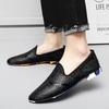 Fashion Mens Genuine Leather Shoes Elegant Slip-On Shoe Vintage Casual Shoes Men Classic Lightweight Male Loafers Driving Flats
