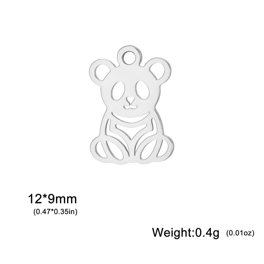 5pcs/Lot Stainless Steel Cute Animal Charms For Jewelry Making Cat Squirrel Bee Owl Elephant Koala Pendant DIY Accessories