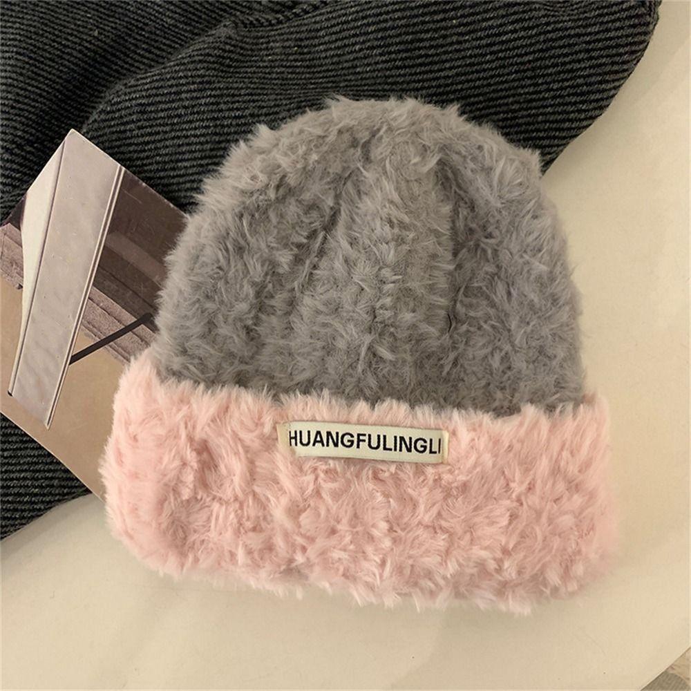 Soft Y2k Beanies Thickened Winter Knitted Hat Casual Bonnet Caps  Riding