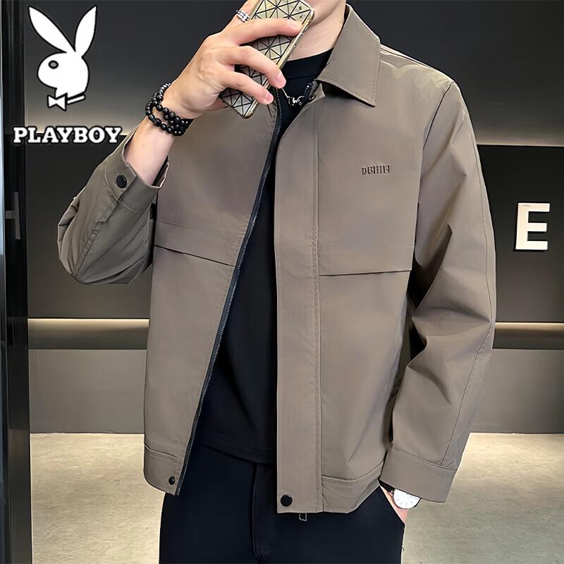PLAYBOY Men s Spring Autumn Casual Lapel Jacket M