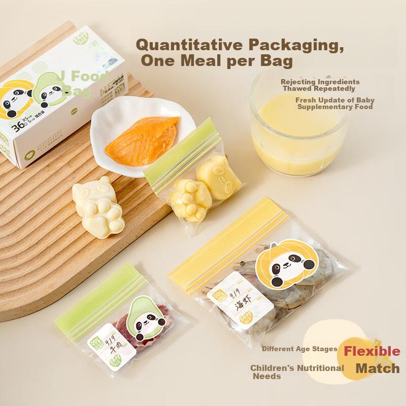 Baby Food Bags, Infant-Specific Food Storage Bags, Thickened Sealing Bags for Fresh Food Preservation And Portioning, 30 Pieces