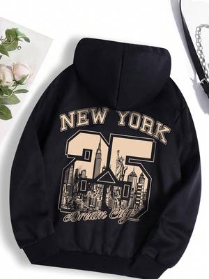 New York City Funny Print Female Hoody Harajuku S-XXL Sweatshirt Fashion High Quality Hooded Autumn Casual Warm Streetwear