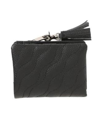 [SETUP7] [Buillet] Cow Leather Wave Quilted Wallet with Tassel B-24308 FREE Black 225300045BLKFREE