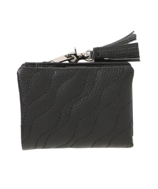 

[SETUP7] [Buillet] Cow Leather Wave Quilted Wallet with Tassel B-24308 FREE Black 225300045BLKFREE