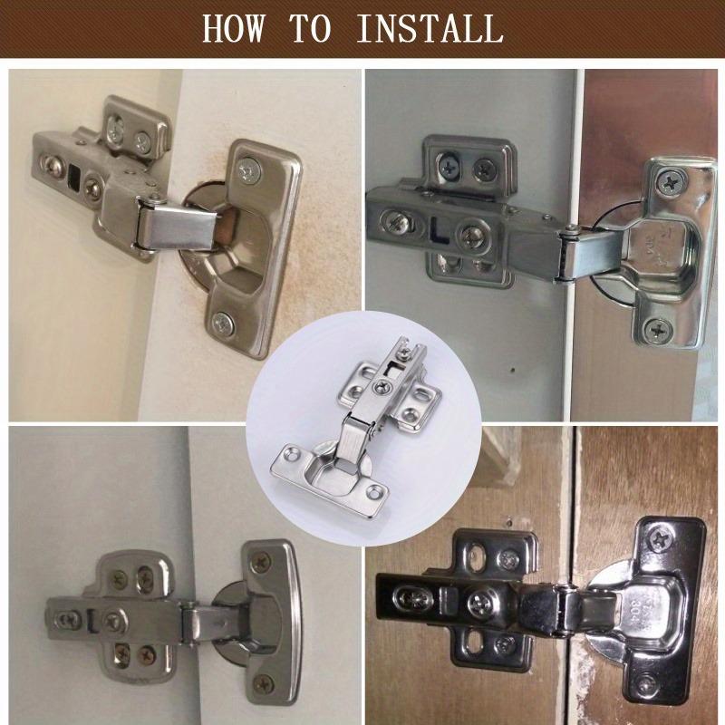 Cupboard Hinges – Full Overlay Soft Close, Cold Rolled Steel, 95°-105° Opening, 35mm Bend for Kitchen Cabinet with Screws