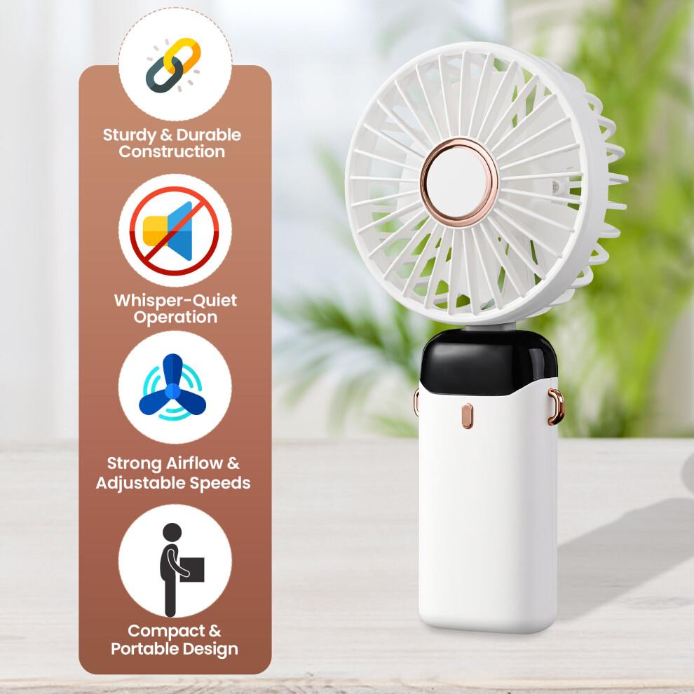 USB-wiederaufladbarer Handventilator Kleiner tragbarer leiser Schreibtischventilator