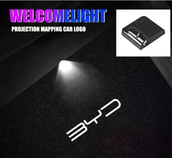

2PC For BYD Wireless Led Car Door Welcome Laser Projector Logo Shadow Night Light Car Styling Courtesy Lamp Car Accessories Kits
