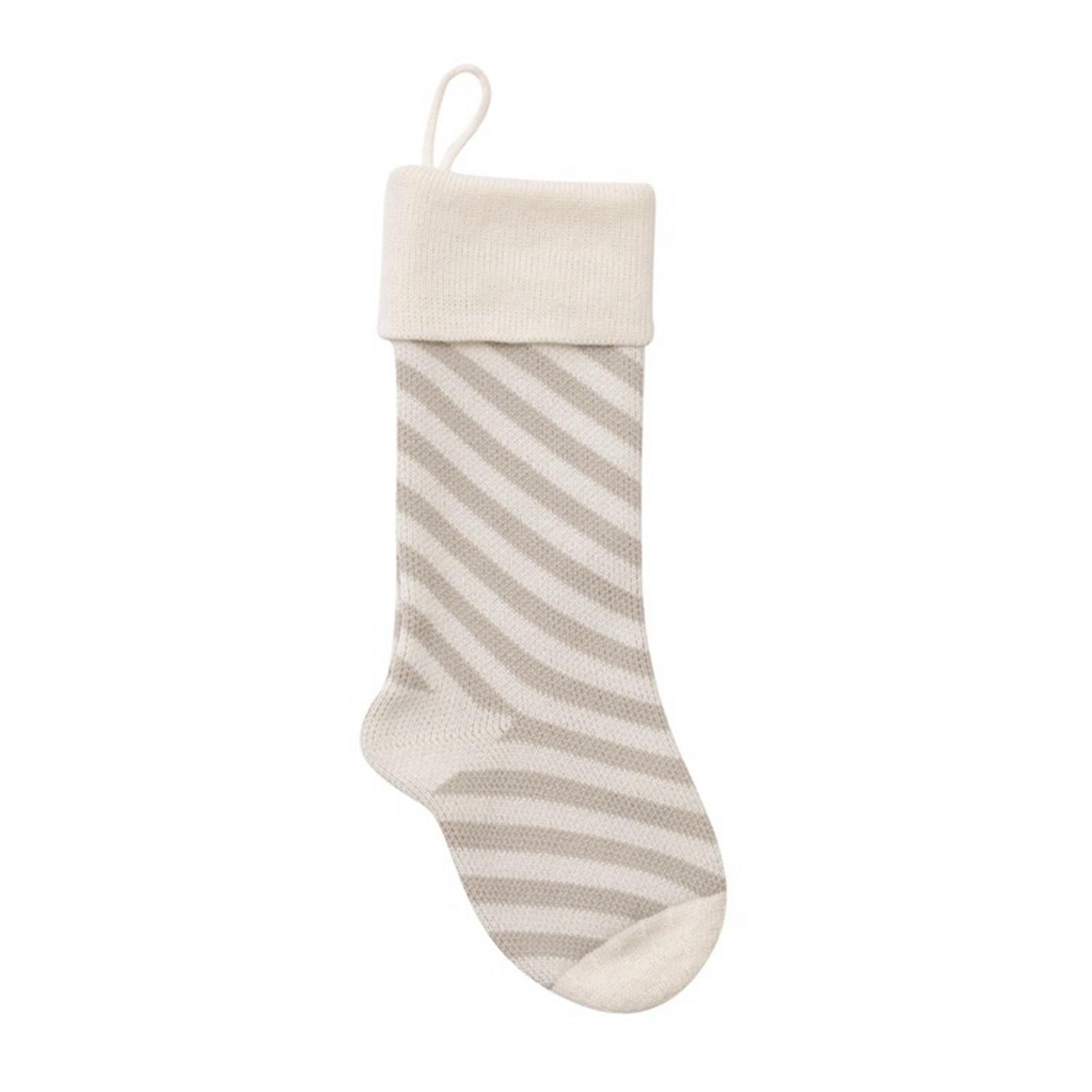 

Christmas Socks Home Decoration Xmas Tree Hanging Ornaments Home Door Wall Decor бежевий
