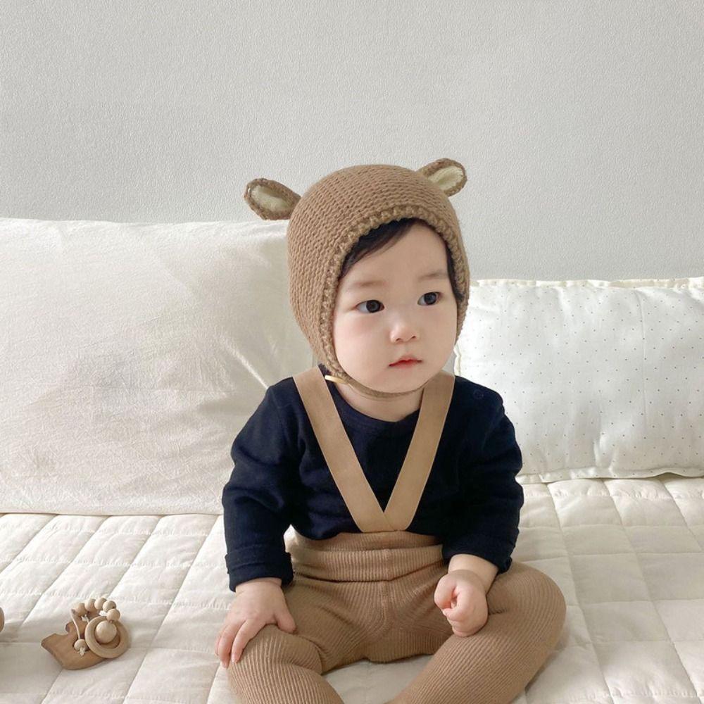 Winter Baby Knitting Hat Soft 0-2 Years Baby Hat Cute Rabbit Ear Knit Hats  Kids