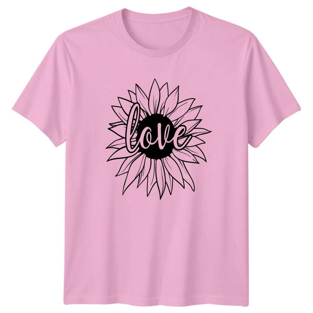 Love Unisexs TShirt Sunflower Floral Mothers Day Gift For Her