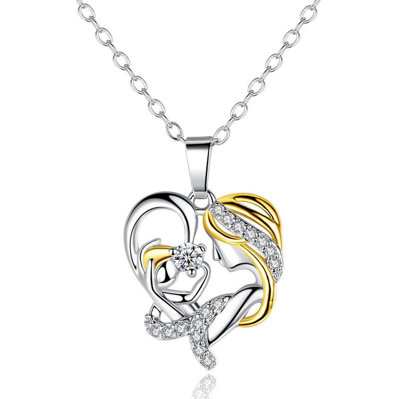 Heart Twotone Graceful Necklace For Women Perfect For Special Occasions And Gifts