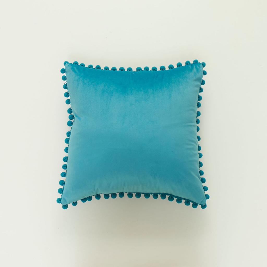 Modern Minimalist Living Room Dutch Velvet Cushion Cover with Large Ball Edge INS Nordic Style Pillow Cover Without Core