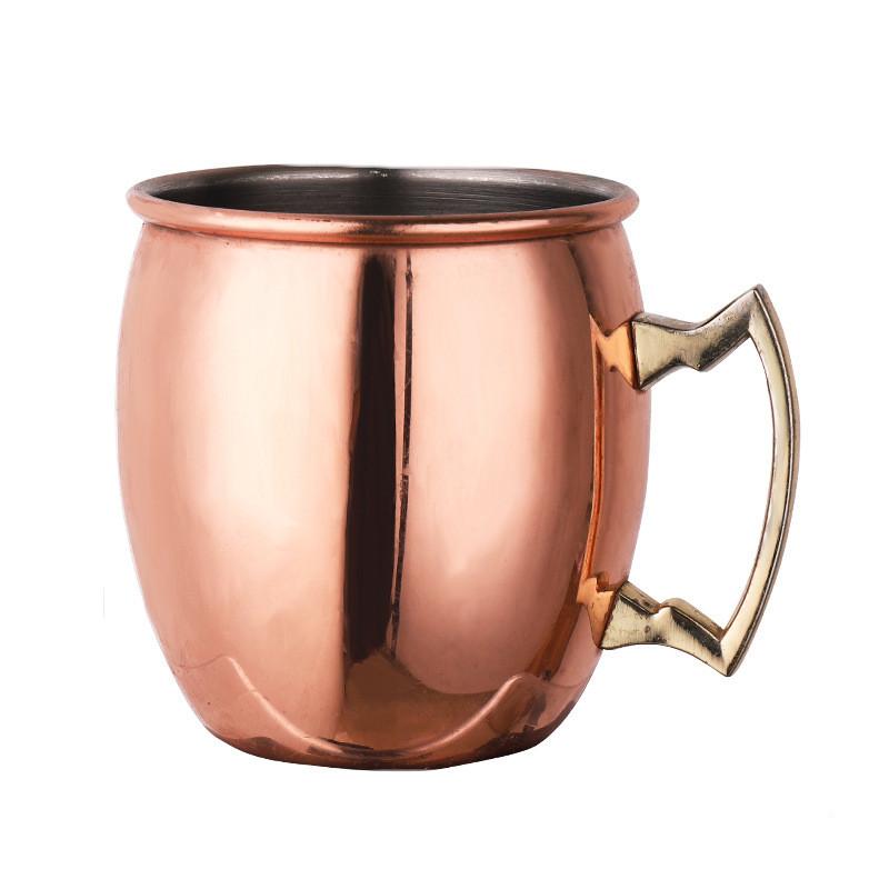 Hamret kobberbelagt Moscow Mule Mug Ølkopp Kaffekopp Krus Kobberbelagt kopp