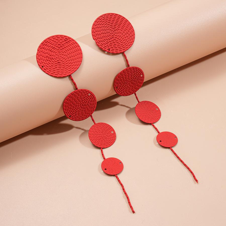 Luxuriöse Rote Blume Quastenohrringe: Stilvolle, Hochwertige Statement-Ohrstecker für Damen