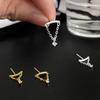 Tragus Piercing Damen Creolen mit Kette Helix Stern Schmetterling Krone Zirkon Ohr Rook Daith Sung Körperschmuck Geschenk CC084