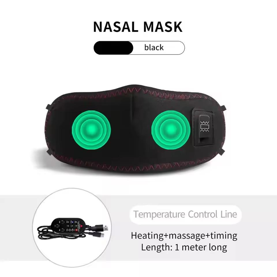 Electric Heating Nose Pad Winter Nose Warmer 3 Temperature Settings Hot Compress Nose Cover for Stuffy Nose/Allergic Rhinitis