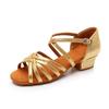 Chaussures de Danse Latine pour Enfants Talon Bas 3.5cm Filles Entraînement Salle de Bal Semelle Souple Chaussures de Danse