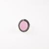 Rose Chalcedony Gemstone 925 Sterling Silver Jewelry Handmade Oval Shape Ring RR-62-17
