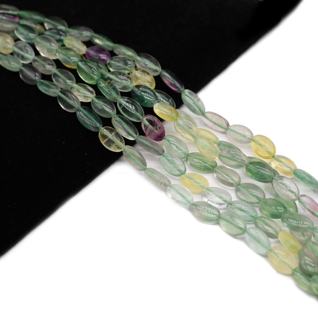 1String, Energy Natural Stone Beads, Bohemian Fluorite Loose Spacer Beads for Jewelry Making DIY Women Men Necklace Bracelet Anklet Accessories 38cm