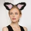 Plush Cat Ear Headband Durable Metal Hairband Versatile Design Hair Hoop Cosplay Props Hair Accessory