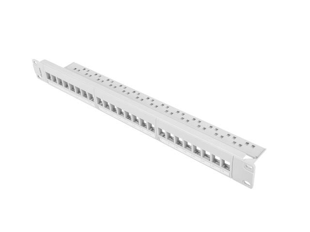 Patch panel pusty Lanberg PPKS-1024-S 24 port 1U 19" do modułów keystone szary