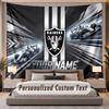 Custom Name Text Tapestry Las Vegas Raiders Personalized Polyester Wall Tapestry For Bedroom And Room