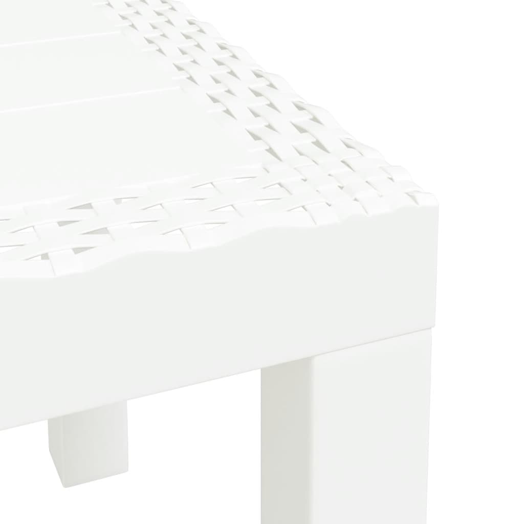 Garden Table White 59 x 47 x 40 cm PP
