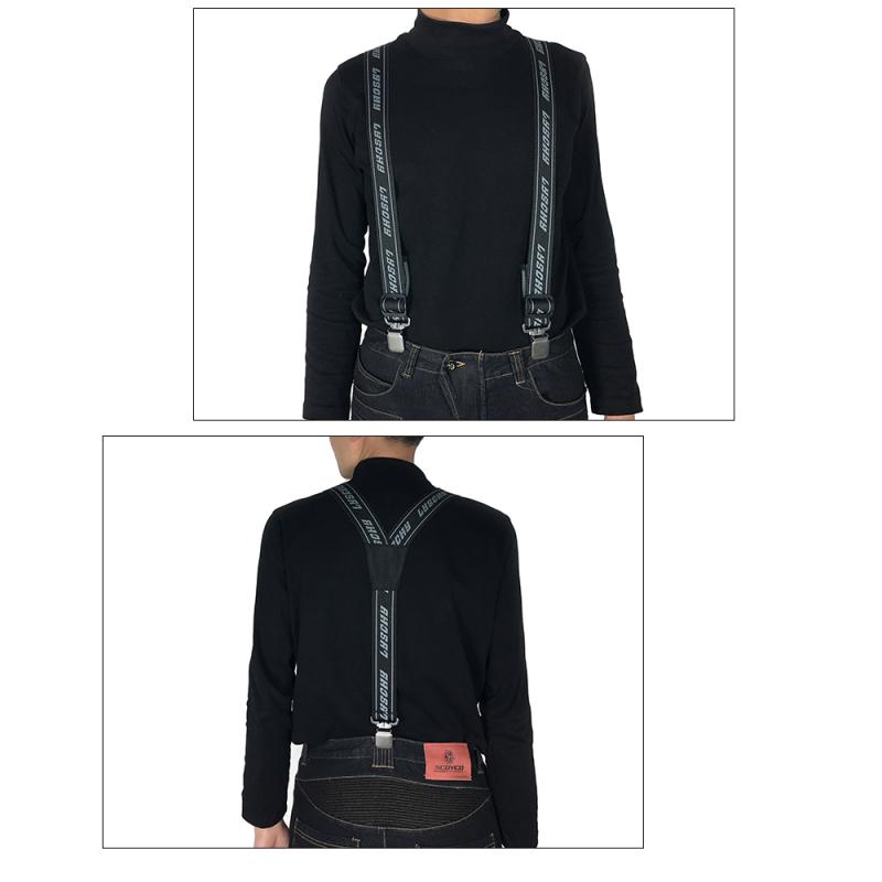 Motorcycle Jersey Riding Braces Pant Suspenders Y Back Suspender Straps High Elasticity Strap Emit Light