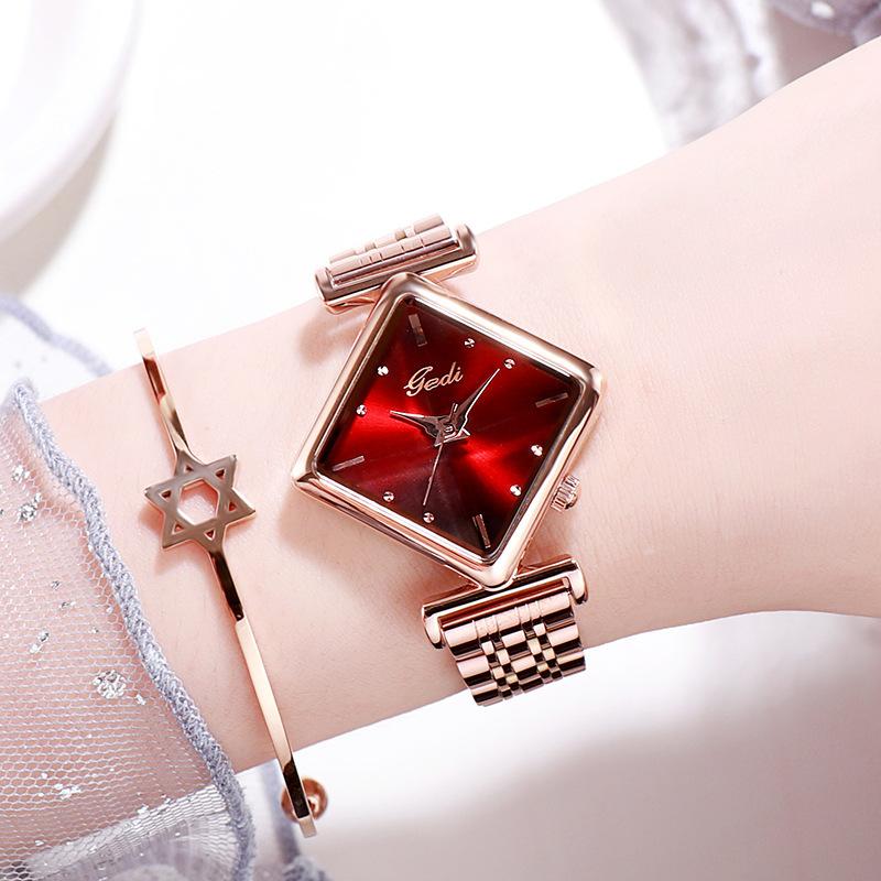 High Value Women S Watch Fashion Rhombus Dial Women S Watch Simple Casual Fashion Quartz Watch