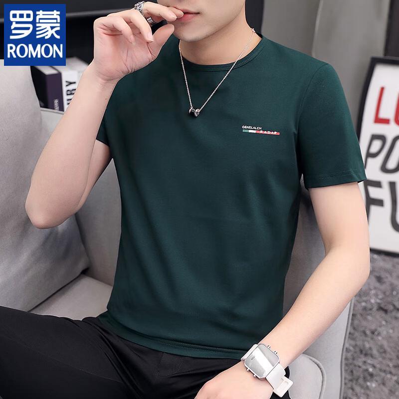 ROMON Men's Slim Fit Short Sleeve Round Neck T-Shirt