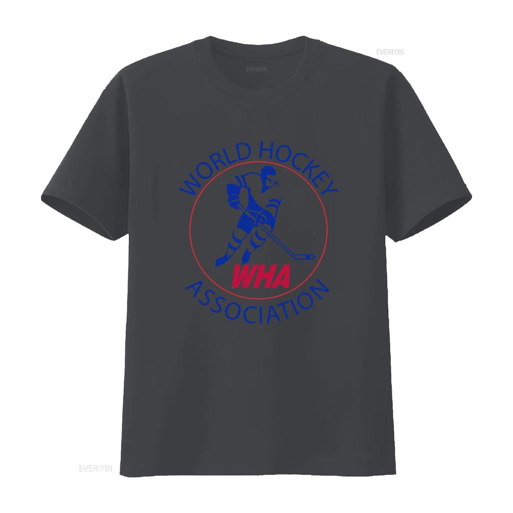 WHA World Hockey Association 1972 T Shirt vintage Washed designer clothes Breathable Slightly fashion streetwear